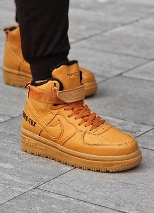 Термо кроссовки мужские зимние nike lunar коричневые кожаные, найк лунар зима с мехом кожа 43 (27.5см)