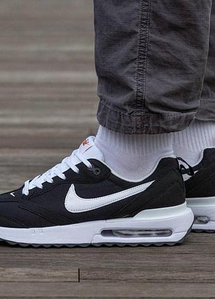 Кросівки чоловічі чорні з білою підошвою nike air max dawn black white розмір 41 42 43 44