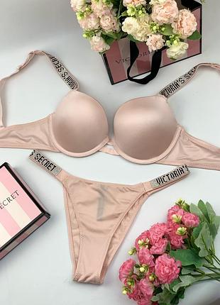 Комплект нижнего белья victoria`s secret со стразами 80c