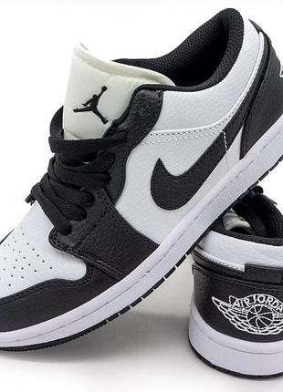 Низкие черно-белые кроссовки nike air jordan 1. топ качество! 38. размеры в наличии: 36, 37, 38, 40.