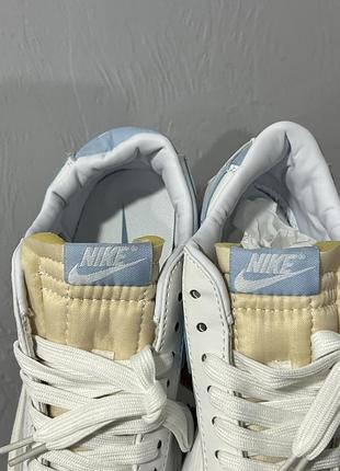 Кроссовки nike blazer low white blue 38й брендовий стиль c ценой на 40% ниже. дефекты на фото.