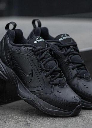 Чорні кросівки чоловічі nike air monarch iv black розмір 40 41 42 43 44