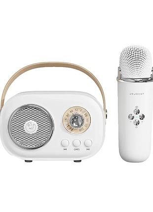 Колонка портативная с микрофоном c-20 bt/tf/usb/fm 5 вт белый