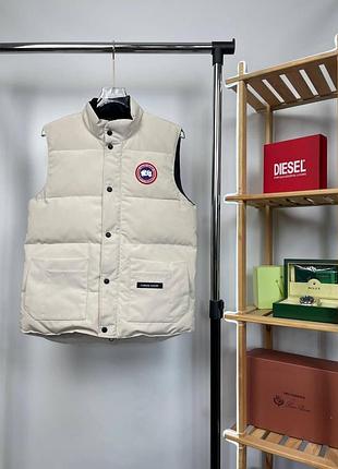 Жилетка canada goose | брендовий верхній одяг, преміум комфорт l, белый