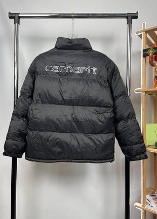 Пуховик carhartt | брендова куртка з утеплювачем, street стиль черный, m