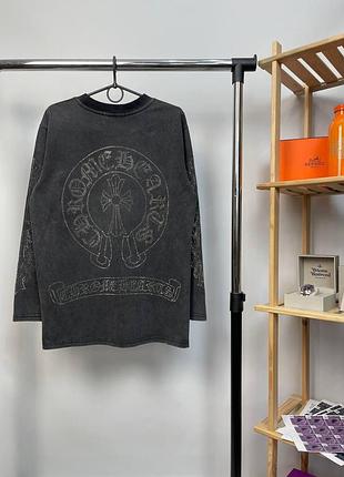 Блискучий лонгслів chrome hearts | chrome hearts long sleeve ( s m l xl ) l