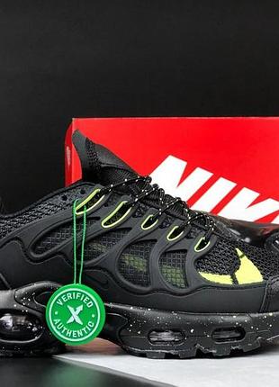 Кроссовки мужские черные текстиль кожа 44 nike air max tn terrascape plus black lime