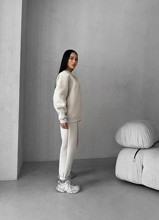 Костюм двойка женский теплый трехнитка на флисе m-l