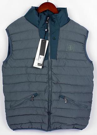Жилетка stone island, цвет бирюзовый, разные размеры бирюзовый, xl