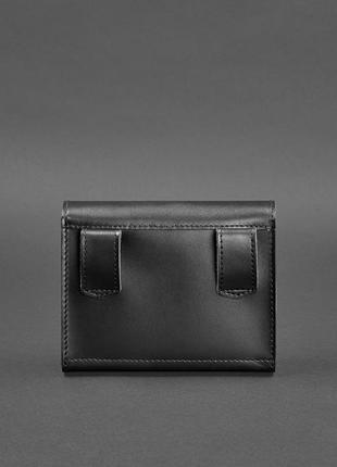Женская кожаная сумка поясная/кроссбоди mini черная6 фото