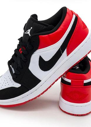 Низкие черные c красным кроссовки nike air jordan 1. топ качество! 41. размеры в наличии: 37, 38, 39, 41.