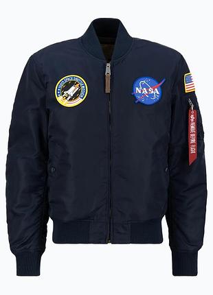 Urbanshop com ua куртка чоловіча alpha industries ma-1 vf nasa replica blue розміри запитуйте