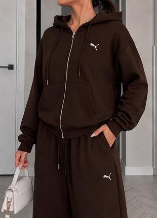 Костюм штаны спортивки спортивные и кофта зипка олимпийка пума puma