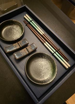 Подарочный набор для суши и роллов керамический