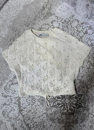 Вʼязаний топ zara новий без паперової бірки , може підійти і на розмір s