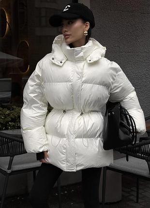 Пуховик jadone fashion айс one size білий