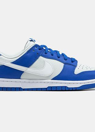 Мужские кроссовки nike sb dunk low original белый синий оригинальные 42