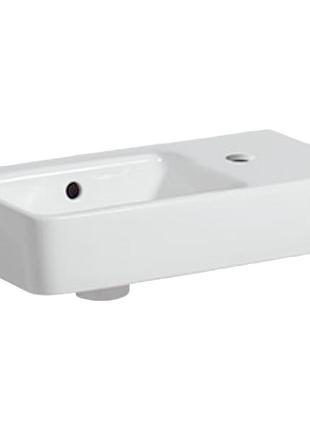Selnova compact умивальник зі скороченим вилітом 50x15x25см, отвір для крана справа, перелив видимий, білий