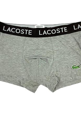 Мужские трусы lacoste, материал хлопок, цвет красный. в наличии разные размеры серый, xxl