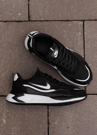 Кроссовки nike racer black white nd черные мужские 44