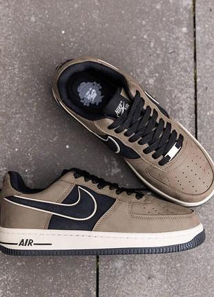 Кеды nike air force beige black бежевые мужские весна