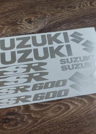 Серебристый металлик лист наклейки на мотоцикл пластик сузуки suzuki gsr 600 гср