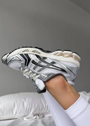 Серые кроссовки asics gel kayano 14 white silver black х асикс 44