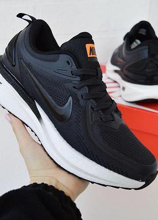Кроссовки мужские nike air zoom pegasus темно-серые текстильные найк аир зум пегасус на весну, лето, осень