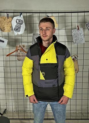 Зимняя куртка the north face steep tech down black/ yellow l