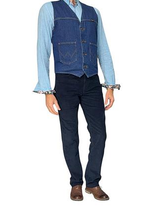 Джинсы вельветовые wrangler 100% cotton dark blue