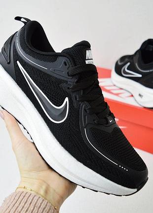 Кросівки чоловічі nike air zoom pegasus чорні з білим найк pegasus на весну, літо, осінь 45(28.5 см)