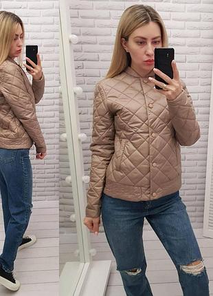 Куртка с эффектом стежки, арт.310, кофе с молоком 44