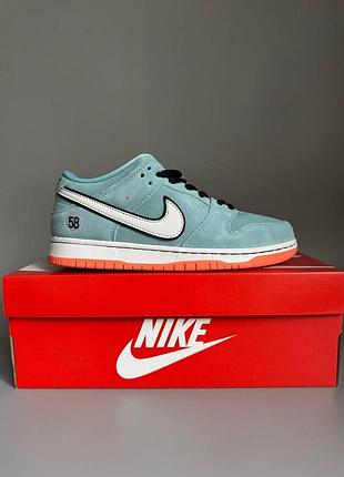 Кросівки nike sb dunk low gulf blue/orange брак 41й 26см