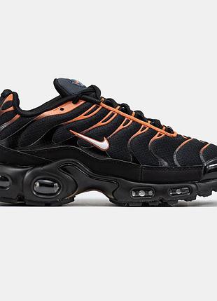 Мужские кроссовки nike air max tn plus черний оранжевий оригинальные