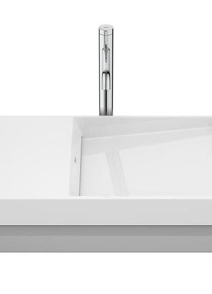 Horizon-dash умивальник асиметричний, 60*38 см, накладний, без отвору під змішувач, білий
