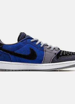 Чоловічі кросівки nike air jordan 1 low voodoo alternate zion сині оригінальні