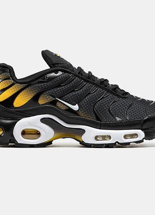 Мужские кроссовки nike air max tn plus черный желтый оригинальные