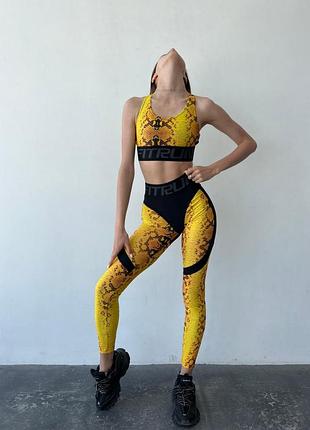 Легінси fitrun: leggings super nuts push up "royal python"