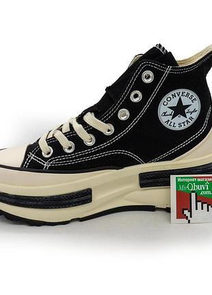 Кеди у стилі converse, конверс на високiй пiдошвi, платформі чорно-білі 39.