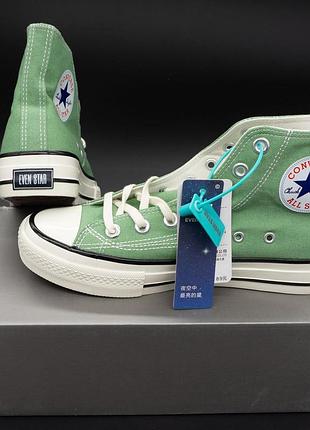 Кеди even star у стилі converse, конверс chuck 70 високі зелені — 38. розміри: 36, 37, 38, 39, 40, 41, 42.