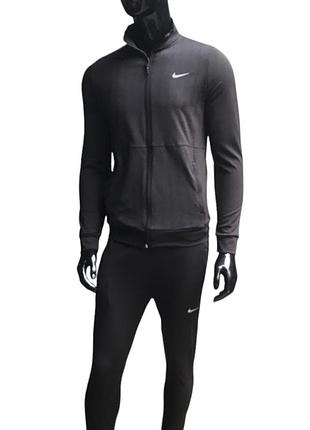 Спортивний костюм nike - ластик. чоловічий. чорний.
