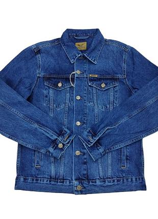 Джинсова куртка montana big - medium stonewash (великі розміри) 5xl