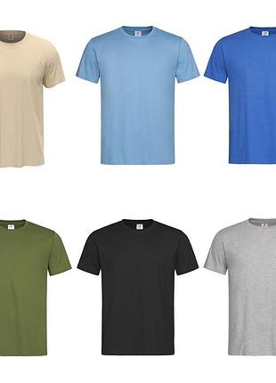 Чоловічі футболки х б повсякденні без принтів та малюнків 6 шт l