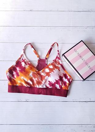 Топ с вкладышами бюст в абстрактный принт victoria's secret бордовый
