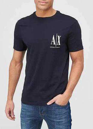 Футболка мужская armani exchange icon perod logo regular fit t-shirt ax-2033 navy blue l