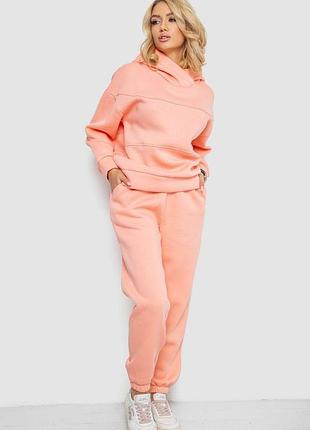 Спортивный костюм женский на флисе, цвет персиковый, 247r10765