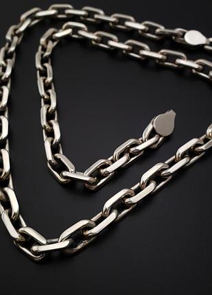 Массивная серебряная цепь якорное плетение. мужская цепочка серебро якорь 88 грамм 65 см