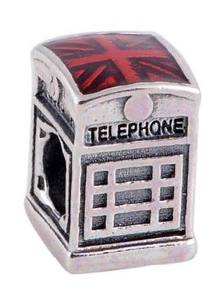 Серебряный шарм пандора "телефонная будка" 791202en49