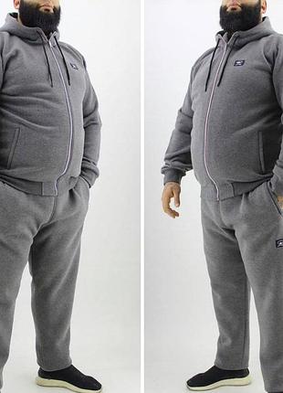 Мужской тёплый спортивный костюм paul & shark на флисе (3xl–6xl) 5xl
