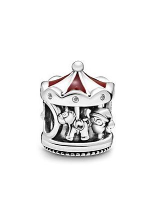 Серебряный шарм пандора "карусель" 798435c01